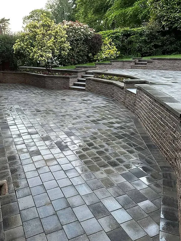 Grey brick wall