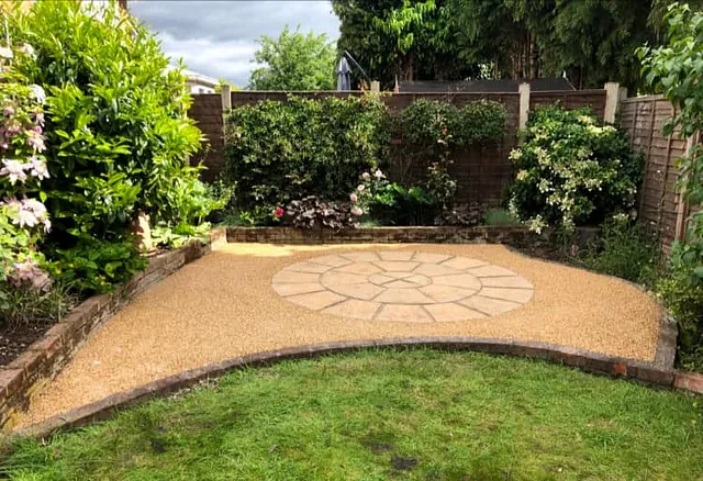 Resin patio area