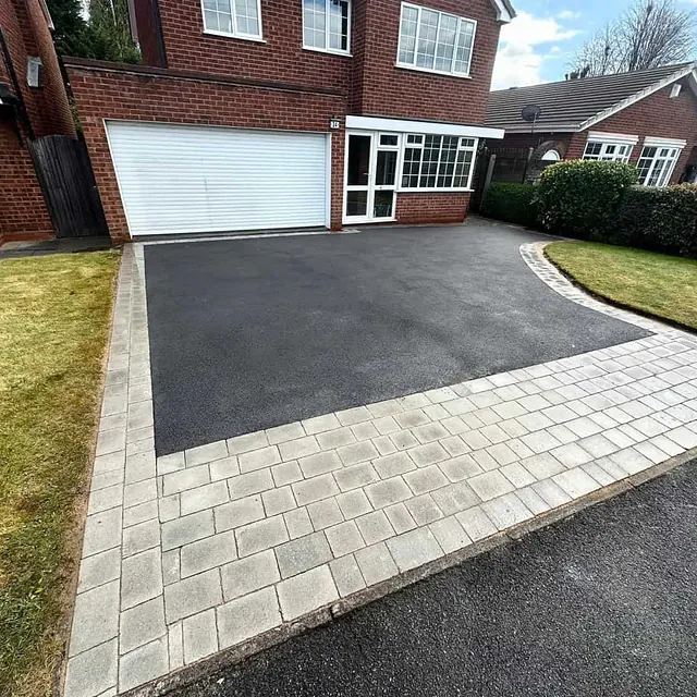 tarmac and block paving driveway
