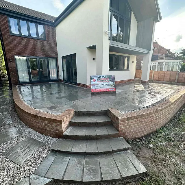patio and steps