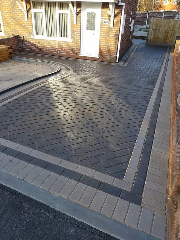 Block paved driveway