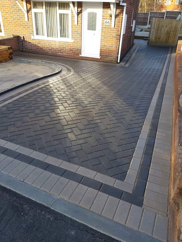Block paved driveway