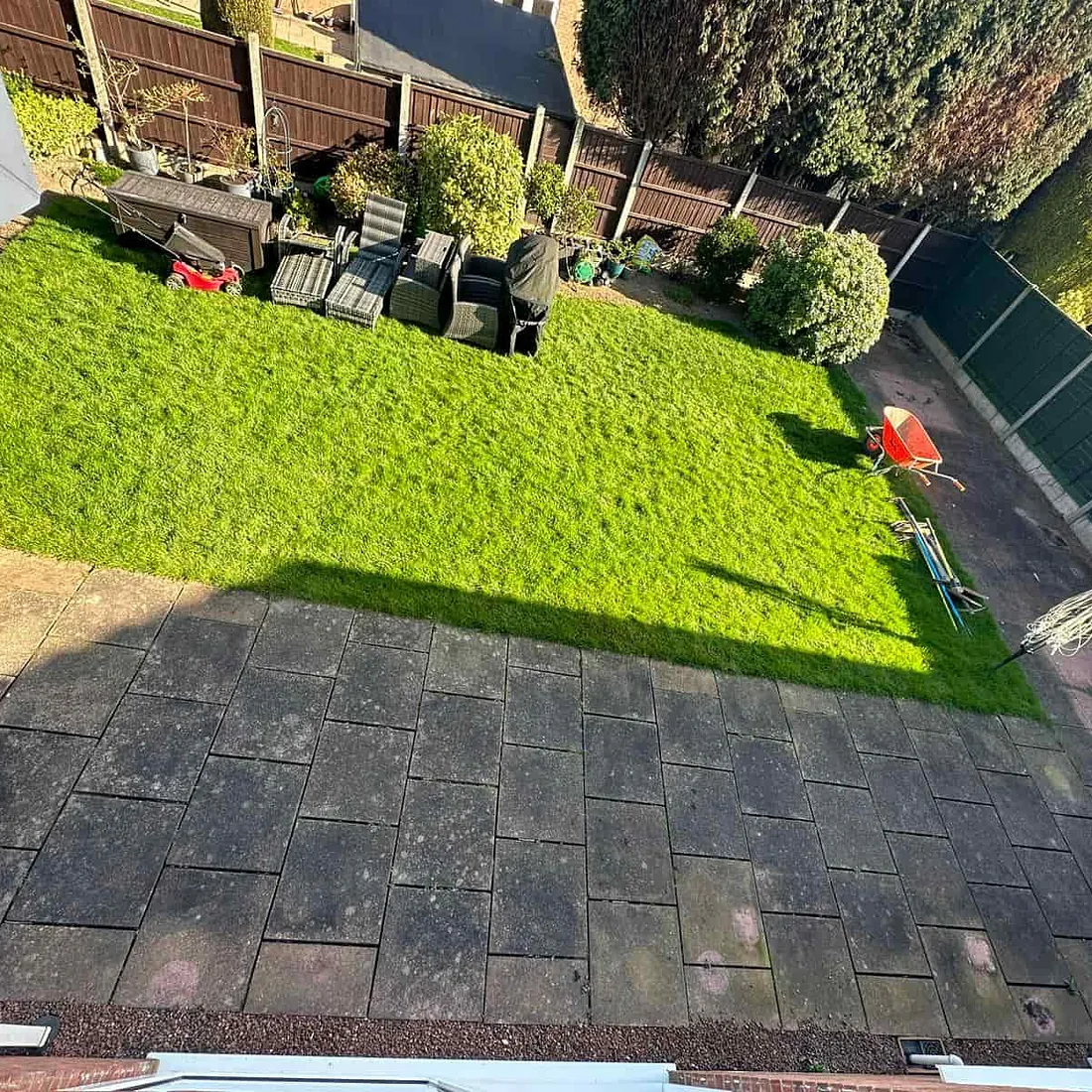 garden paving before