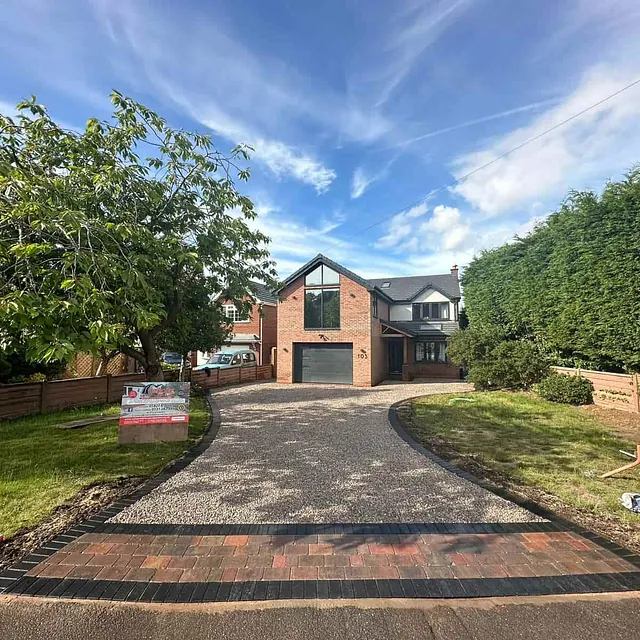 gravel and block paving
