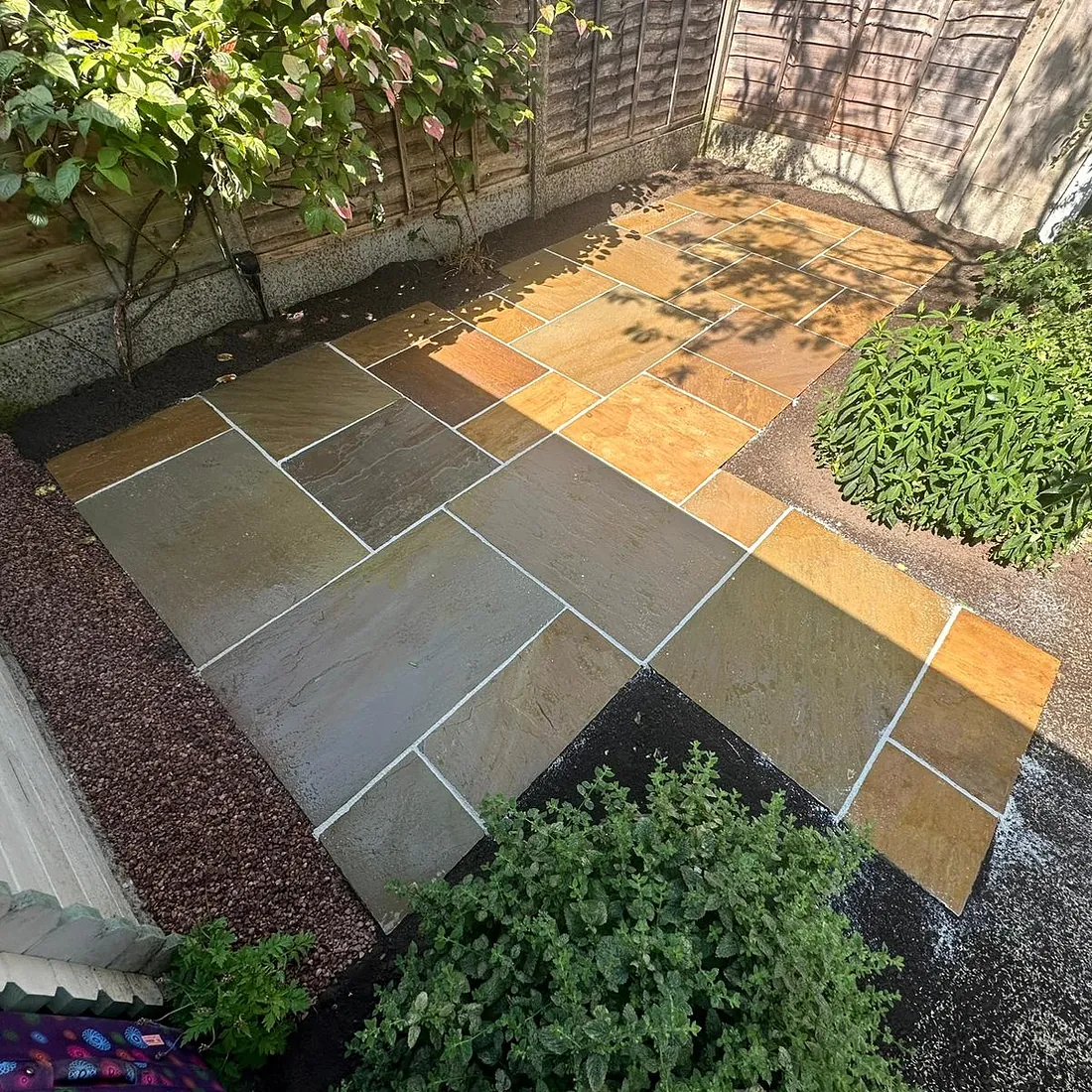 Patio paving after
