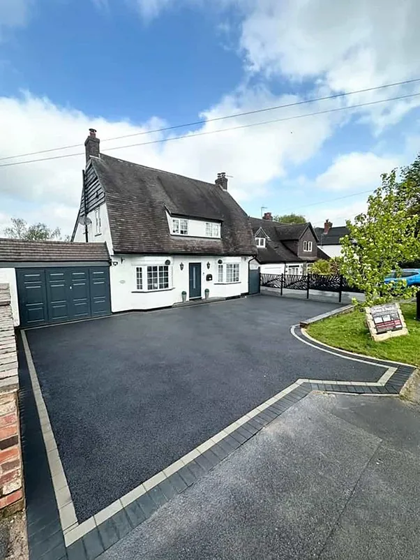 Tarmac Driveway with block paving edging